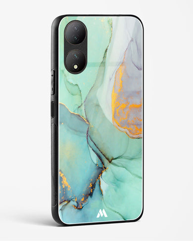 Green Shale Marble Glass Case Phone Cover-(Vivo)