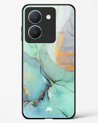 Green Shale Marble Glass Case Phone Cover-(Vivo)