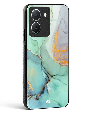 Green Shale Marble Glass Case Phone Cover-(Vivo)