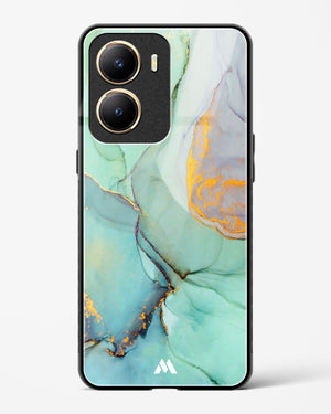 Green Shale Marble Glass Case Phone Cover-(Vivo)