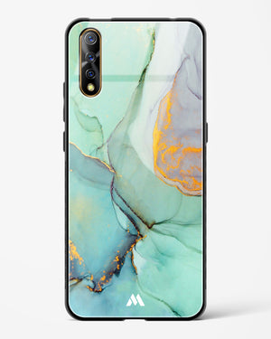 Green Shale Marble Glass Case Phone Cover-(Vivo)