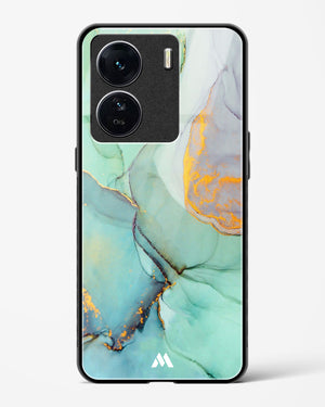 Green Shale Marble Glass Case Phone Cover-(Vivo)