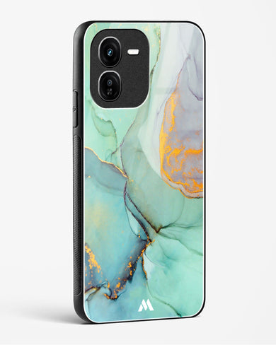 Green Shale Marble Glass Case Phone Cover (Vivo)