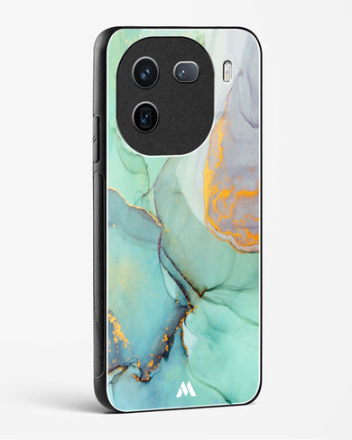 Green Shale Marble Glass Case Phone Cover-(Vivo)