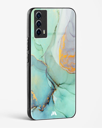 Green Shale Marble Glass Case Phone Cover-(Vivo)