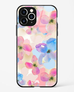 Watercolour Daisies Glass Case Phone Cover-(Apple)