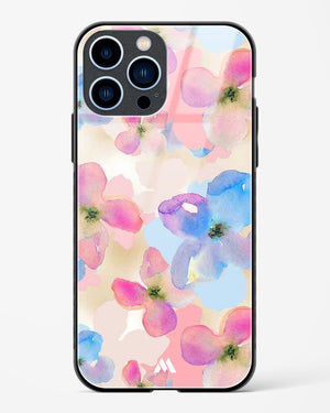 Watercolour Daisies Glass Case Phone Cover-(Apple)