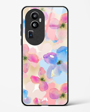 Watercolour Daisies Glass Case Phone Cover-(Oppo)