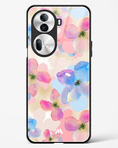 Watercolour Daisies Glass Case Phone Cover (Oppo)