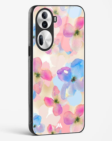 Watercolour Daisies Glass Case Phone Cover (Oppo)