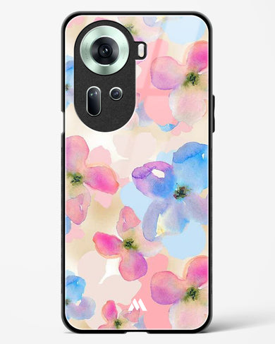 Watercolour Daisies Glass Case Phone Cover (Oppo)