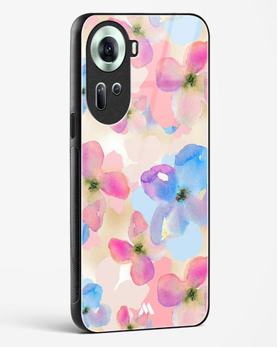 Watercolour Daisies Glass Case Phone Cover (Oppo)