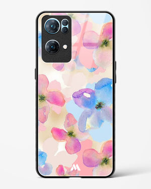 Watercolour Daisies Glass Case Phone Cover-(Oppo)