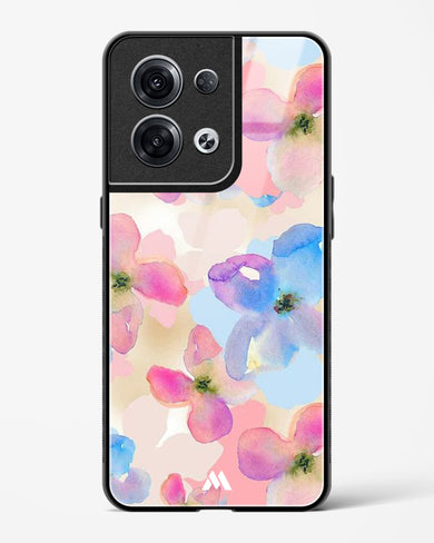 Watercolour Daisies Glass Case Phone Cover (Oppo)