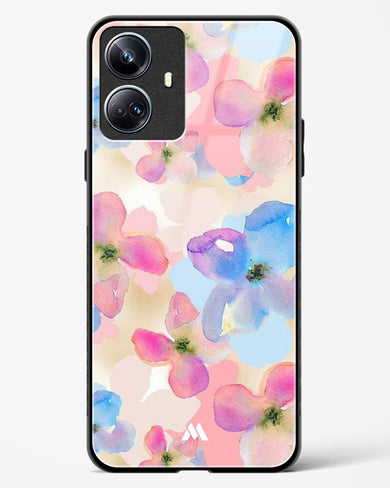 Watercolour Daisies Glass Case Phone Cover-(Realme)