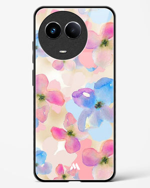 Watercolour Daisies Glass Case Phone Cover-(Realme)