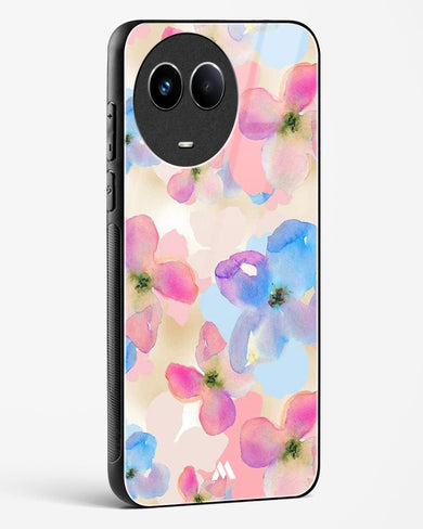 Watercolour Daisies Glass Case Phone Cover (Realme)