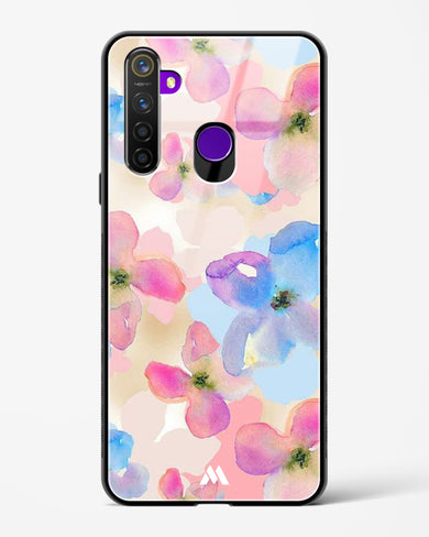 Watercolour Daisies Glass Case Phone Cover-(Realme)