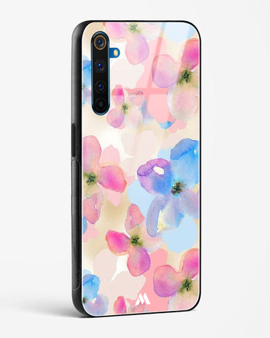 Watercolour Daisies Glass Case Phone Cover (Realme)