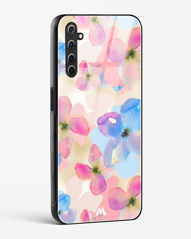 Watercolour Daisies Glass Case Phone Cover (Realme)