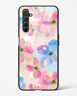 Watercolour Daisies Glass Case Phone Cover-(Realme)