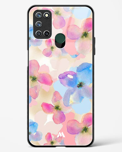 Watercolour Daisies Glass Case Phone Cover-(Realme)