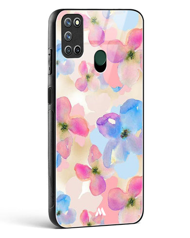 Watercolour Daisies Glass Case Phone Cover-(Realme)