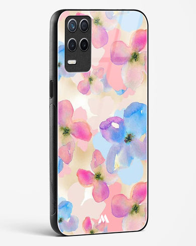 Watercolour Daisies Glass Case Phone Cover (Realme)