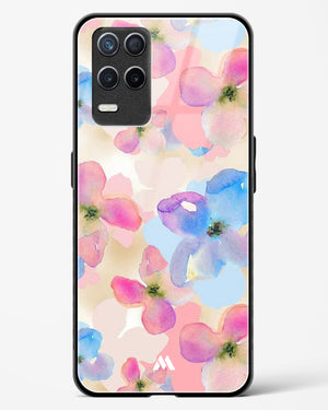 Watercolour Daisies Glass Case Phone Cover-(Realme)