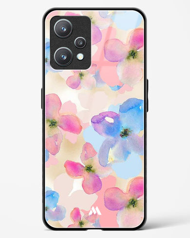 Watercolour Daisies Glass Case Phone Cover-(Realme)