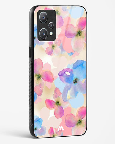 Watercolour Daisies Glass Case Phone Cover-(Realme)