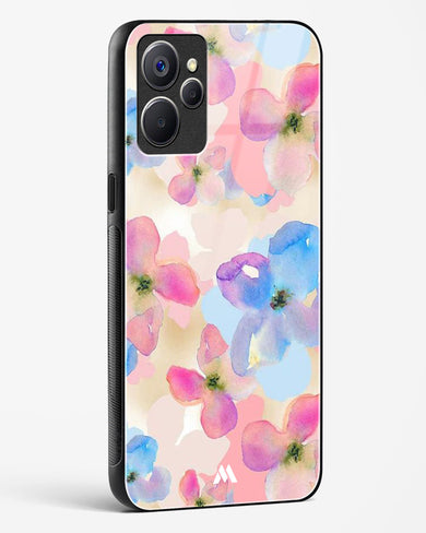 Watercolour Daisies Glass Case Phone Cover-(Realme)