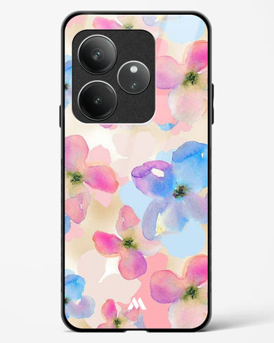 Watercolour Daisies Glass Case Phone Cover (Realme)