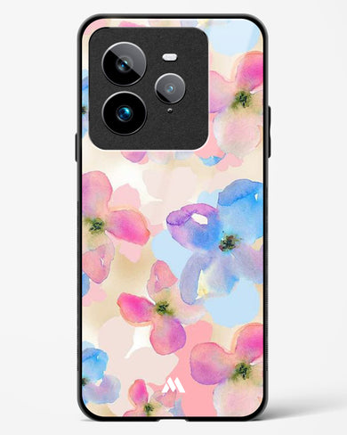 Watercolour Daisies Glass Case Phone Cover (Realme)