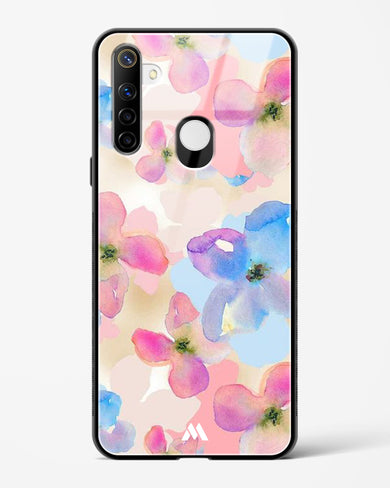 Watercolour Daisies Glass Case Phone Cover-(Realme)