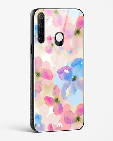 Watercolour Daisies Glass Case Phone Cover (Realme)