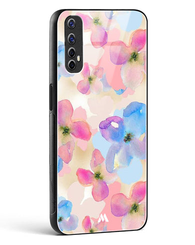 Watercolour Daisies Glass Case Phone Cover (Realme)