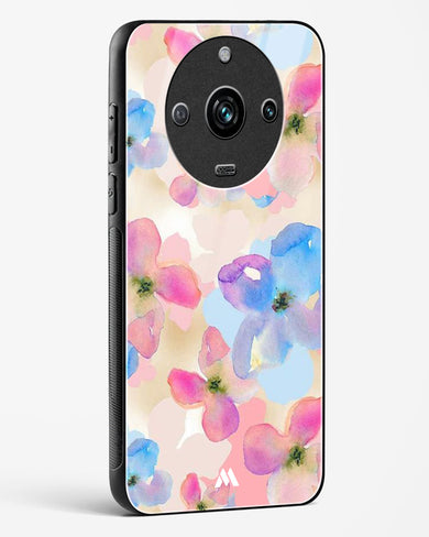 Watercolour Daisies Glass Case Phone Cover (Realme)