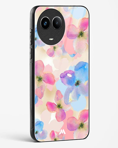 Watercolour Daisies Glass Case Phone Cover (Realme)