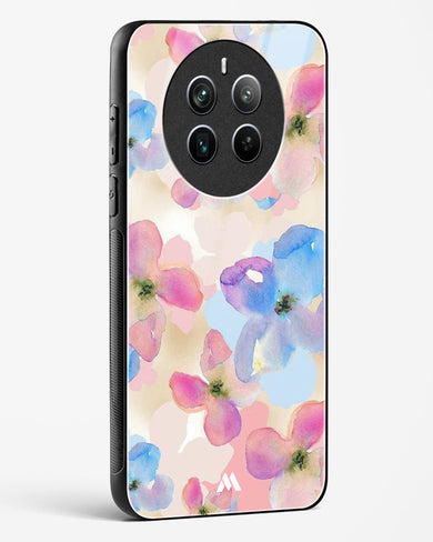 Watercolour Daisies Glass Case Phone Cover (Realme)