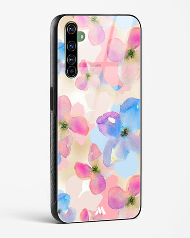 Watercolour Daisies Glass Case Phone Cover-(Realme)