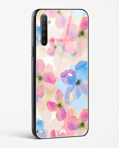 Watercolour Daisies Glass Case Phone Cover (Realme)