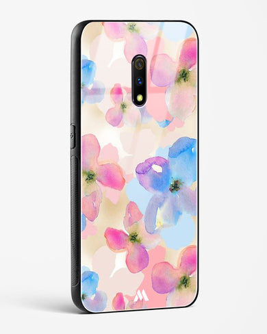 Watercolour Daisies Glass Case Phone Cover (Realme)