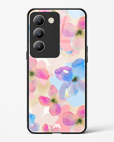Watercolour Daisies Glass Case Phone Cover (Vivo)