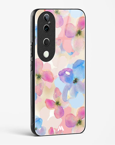 Watercolour Daisies Glass Case Phone Cover (Vivo)