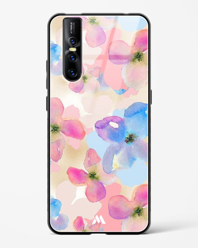 Watercolour Daisies Glass Case Phone Cover (Vivo)