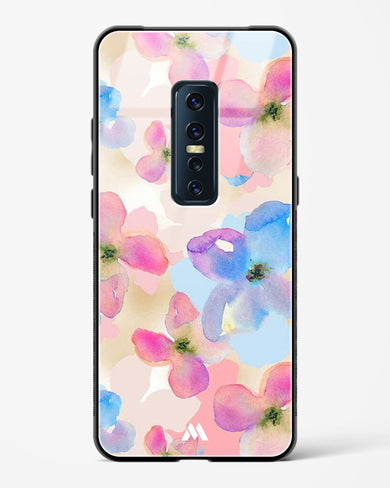 Watercolour Daisies Glass Case Phone Cover (Vivo)