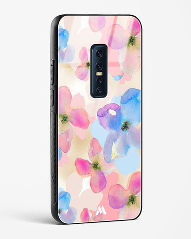Watercolour Daisies Glass Case Phone Cover (Vivo)