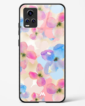 Watercolour Daisies Glass Case Phone Cover-(Vivo)