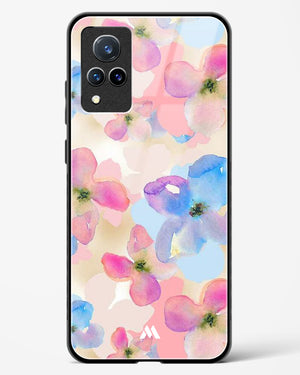 Watercolour Daisies Glass Case Phone Cover-(Vivo)